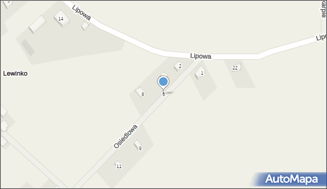 Lewinko, Osiedlowa, 6, mapa Lewinko