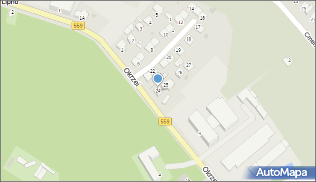 Lipno, Osiedle Skłodowskiej-Curie Marii, 24, mapa Lipno
