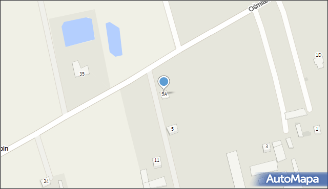 Lipno, Ośmiałowska, 5A, mapa Lipno