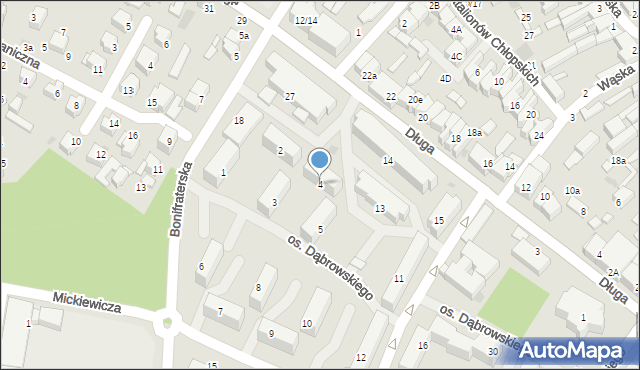 Łowicz, Osiedle Dąbrowskiego Henryka, gen., 4, mapa Łowicza