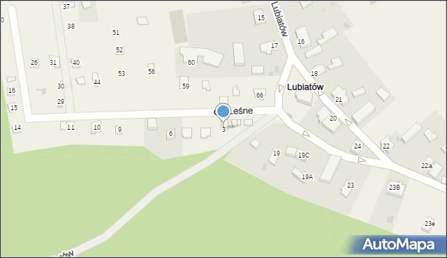 Lubiatów, Osiedle Leśne, 3, mapa Lubiatów