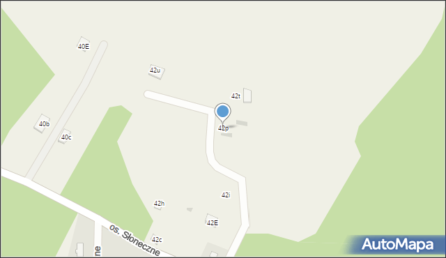Lubiatów, Osiedle Słoneczne, 42p, mapa Lubiatów