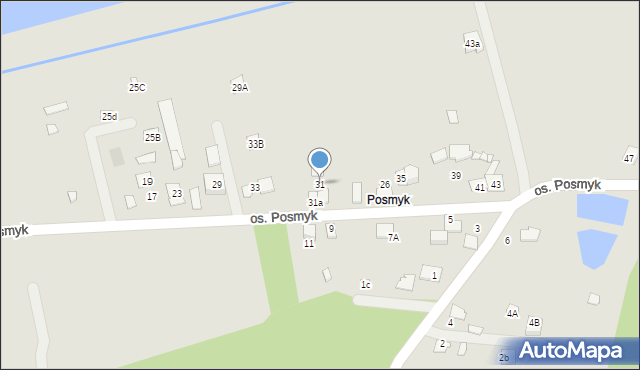Lubliniec, Osiedle Posmyk, 31, mapa Lubliniec