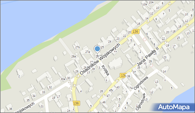 Lubniewice, Osadników Wojskowych, 26, mapa Lubniewice