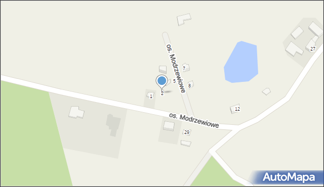 Lubochnia, Osiedle Modrzewiowe, 2, mapa Lubochnia