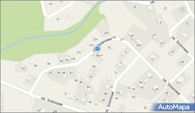 Lubochnia, Osiedle Sosnowe, 78, mapa Lubochnia