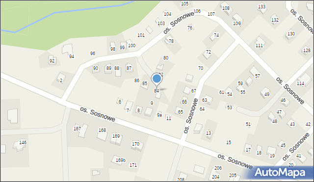 Lubochnia, Osiedle Sosnowe, 84, mapa Lubochnia