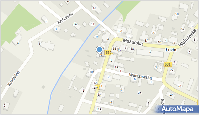 Łukta, Ostródzka, 6B, mapa Łukta