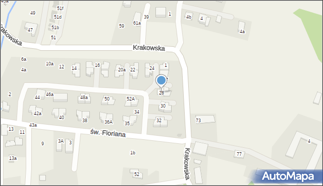 Lusina, Osiedle Dębowe, 28, mapa Lusina