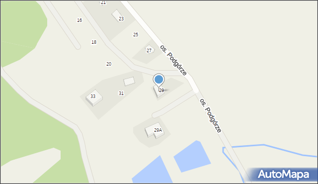 Lutomia Górna, Osiedle Podgórze, 29A, mapa Lutomia Górna