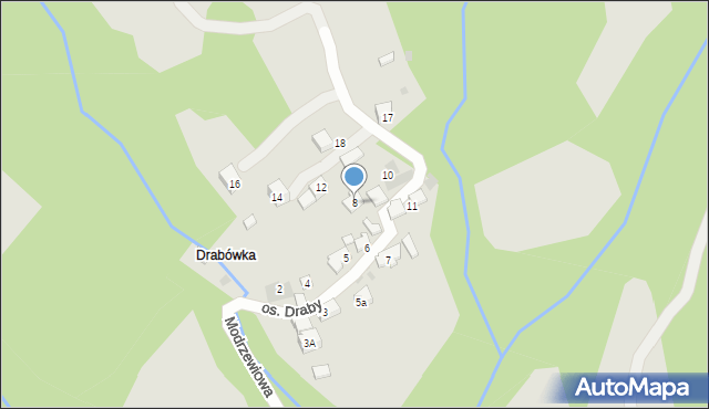 Maków Podhalański, Osiedle Draby, 8, mapa Maków Podhalański