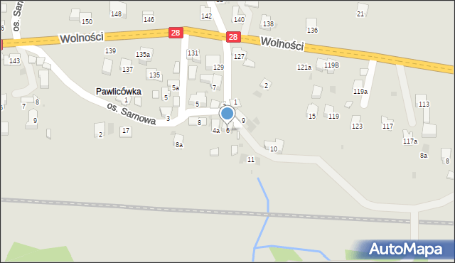 Maków Podhalański, Osiedle Pawlicówka, 6, mapa Maków Podhalański