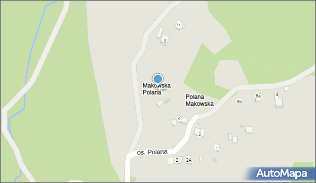 Maków Podhalański, Osiedle Polana, 4, mapa Maków Podhalański