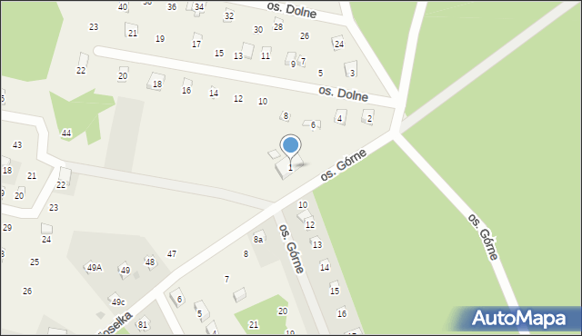 Mermet, Osiedle Dolne, 1, mapa Mermet