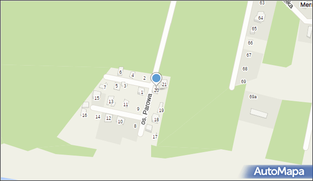 Mermet, Osiedle Parowa, 20, mapa Mermet