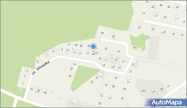 Mermet, Osiedle Wiosełka, 14, mapa Mermet