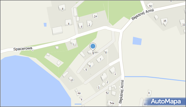 Mezowo, Osiedle Zacisze, 9, mapa Mezowo