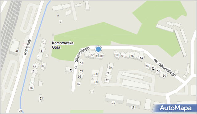 Miechów, Osiedle Sikorskiego Władysława, gen., 61, mapa Miechów