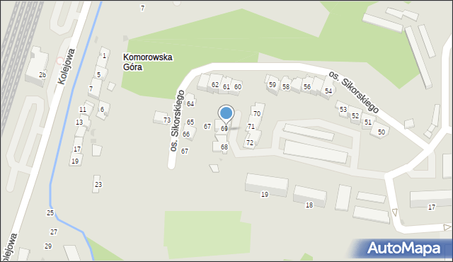 Miechów, Osiedle Sikorskiego Władysława, gen., 69, mapa Miechów