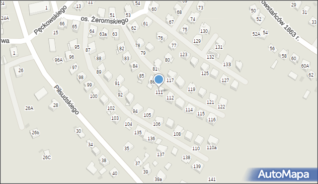 Miechów, Osiedle Żeromskiego Stefana, 111, mapa Miechów