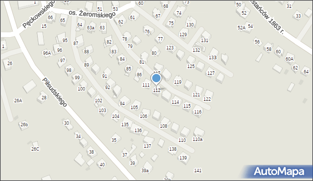 Miechów, Osiedle Żeromskiego Stefana, 112, mapa Miechów