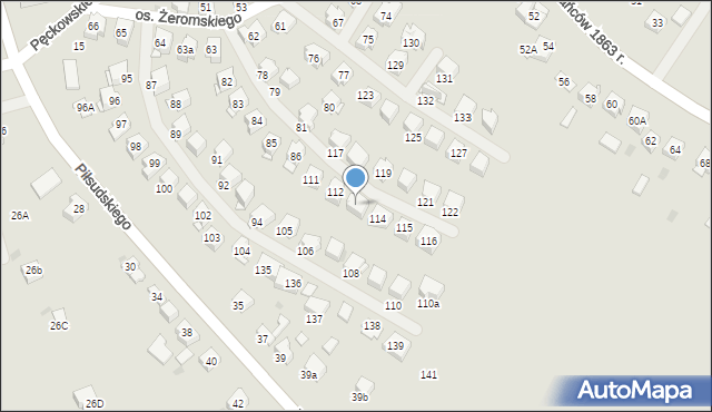 Miechów, Osiedle Żeromskiego Stefana, 113, mapa Miechów