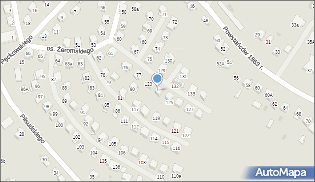 Miechów, Osiedle Żeromskiego Stefana, 124, mapa Miechów