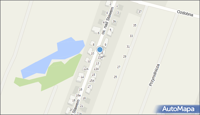 Mierzyn, Osiedle nad Stawem, 11A, mapa Mierzyn