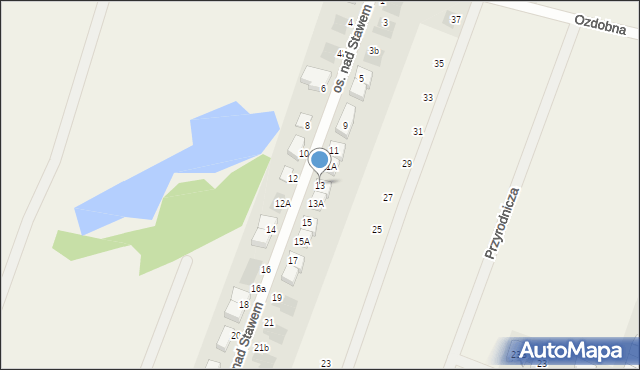 Mierzyn, Osiedle nad Stawem, 13, mapa Mierzyn