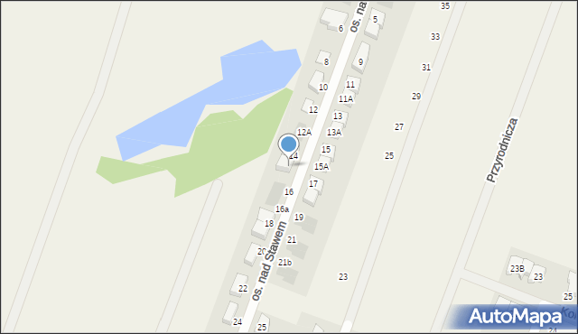 Mierzyn, Osiedle nad Stawem, 14a, mapa Mierzyn