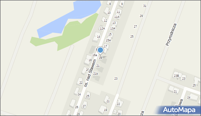 Mierzyn, Osiedle nad Stawem, 19, mapa Mierzyn