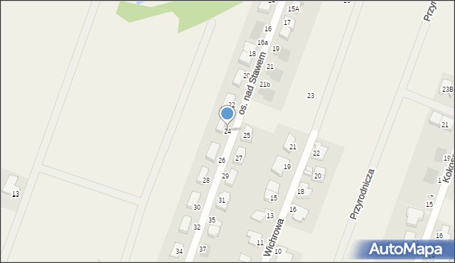 Mierzyn, Osiedle nad Stawem, 24, mapa Mierzyn