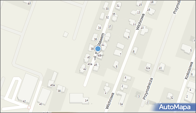 Mierzyn, Osiedle nad Stawem, 43-43A, mapa Mierzyn