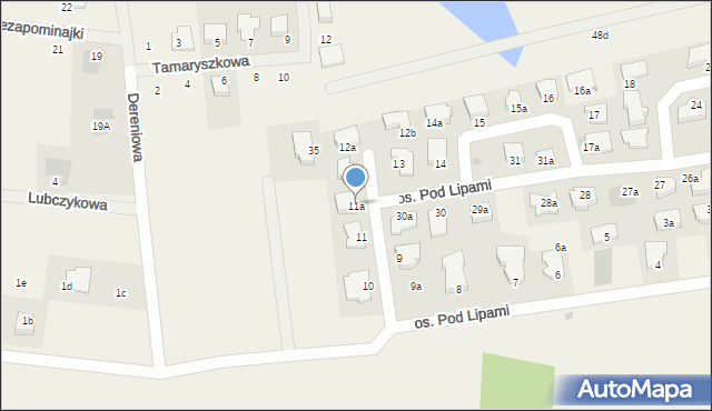 Mierzyn, Osiedle Pod Lipami, 11a, mapa Mierzyn