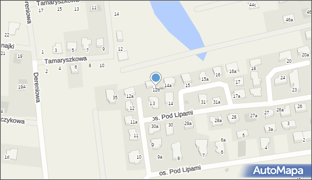 Mierzyn, Osiedle Pod Lipami, 12b, mapa Mierzyn