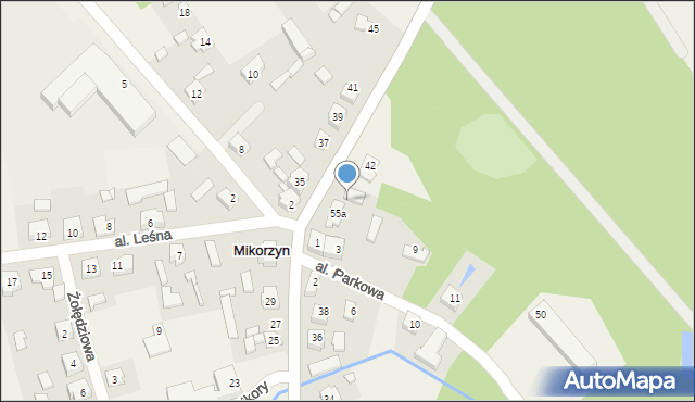 Mikorzyn, Osiedle, 55b, mapa Mikorzyn