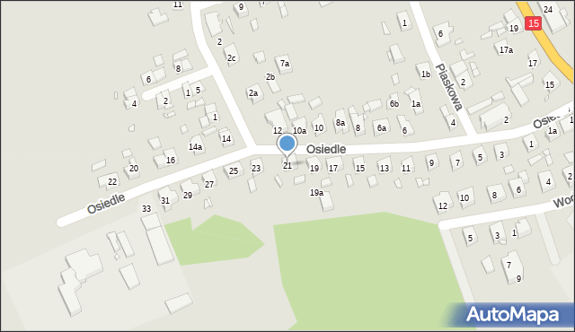 Milicz, Osiedle, 21, mapa Milicz