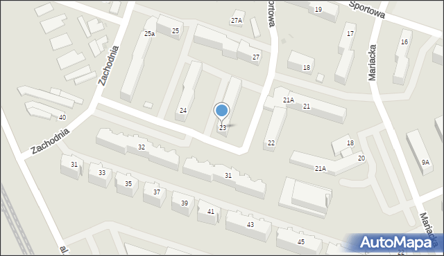 Mława, Osiedle Książąt Mazowieckich, 23, mapa Mława