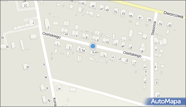 Młynary, Osińskiego, 7, mapa Młynary