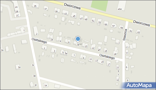 Młynary, Osińskiego, 8, mapa Młynary