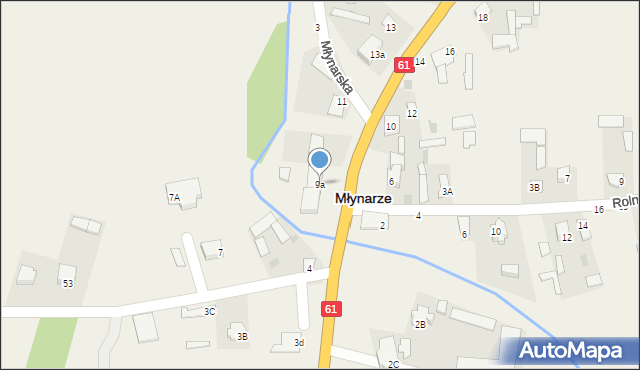 Młynarze, Ostrołęcka, 9a, mapa Młynarze