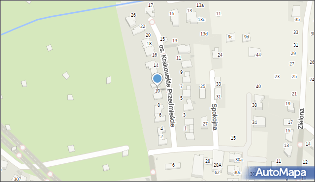 Modlniczka, Osiedle Krakowskie Przedmieście, 10, mapa Modlniczka