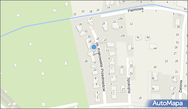 Modlniczka, Osiedle Krakowskie Przedmieście, 14, mapa Modlniczka