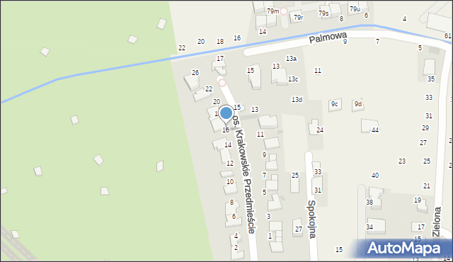 Modlniczka, Osiedle Krakowskie Przedmieście, 16, mapa Modlniczka