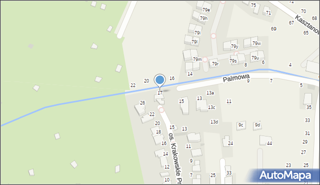 Modlniczka, Osiedle Krakowskie Przedmieście, 17, mapa Modlniczka