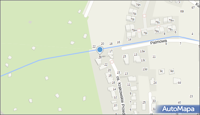 Modlniczka, Osiedle Krakowskie Przedmieście, 26, mapa Modlniczka