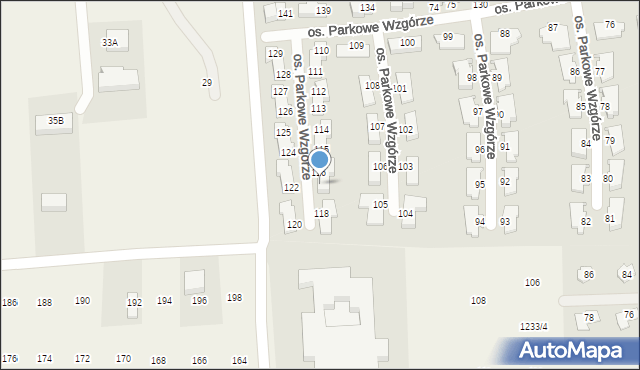 Mogilany, Osiedle Parkowe Wzgórze, 117, mapa Mogilany