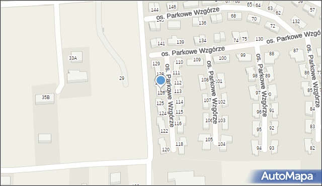 Mogilany, Osiedle Parkowe Wzgórze, 126, mapa Mogilany