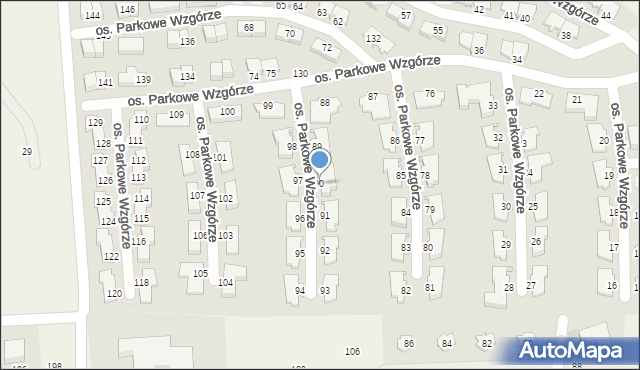 Mogilany, Osiedle Parkowe Wzgórze, 90, mapa Mogilany