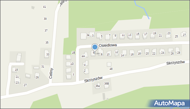 Mogilany, Osiedlowa, 6a, mapa Mogilany